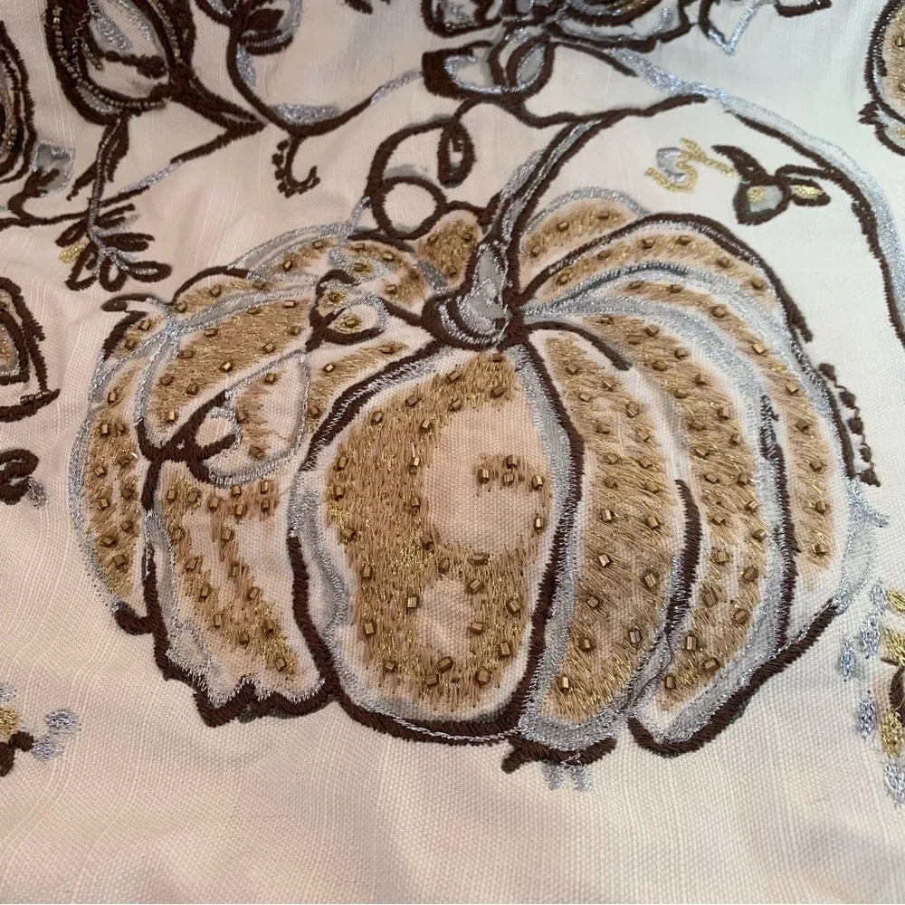 Pottery Barn Pillow Cover Fall Pumpkin Halloween Thanksgiving Harvest Canvas